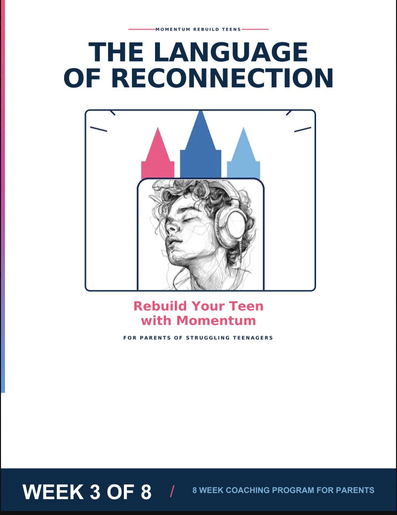 Momentum Rebuild Teens: Week 3 (of an 8 week course) The Language of Reconnection: Boundaries That Stick